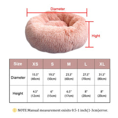 Donut Hundebett rund Hundekissen Hundesofa Katzenbett
