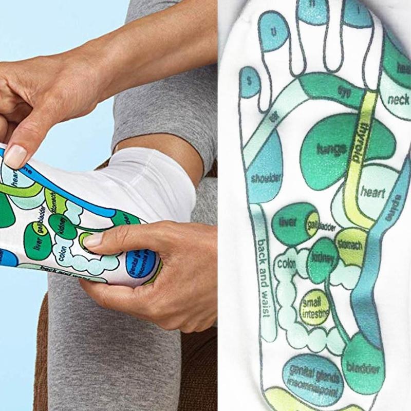 1 Paar Akupressursocken für Fußreflexzonenmassage