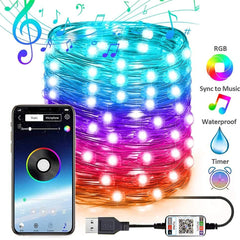USB LED Bluetooth Lichterkette Weihnachtsbaumdekoration