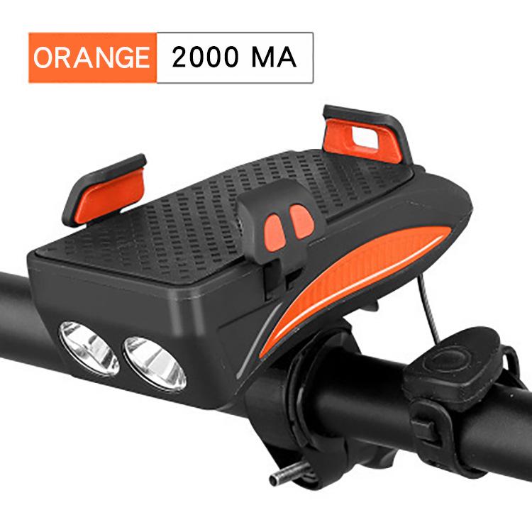 4 in 1 Fahrradtelefonhalter Scheinwerfer Powerbank Hochdezibel-Lautsprecher