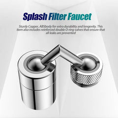 720° schwenkbarer Spritzfilter Wasserhahn, Waschen Bequemer