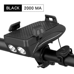 4 in 1 Fahrradtelefonhalter Scheinwerfer Powerbank Hochdezibel-Lautsprecher