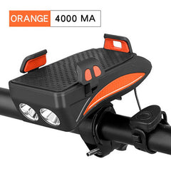 4 in 1 Fahrradtelefonhalter Scheinwerfer Powerbank Hochdezibel-Lautsprecher