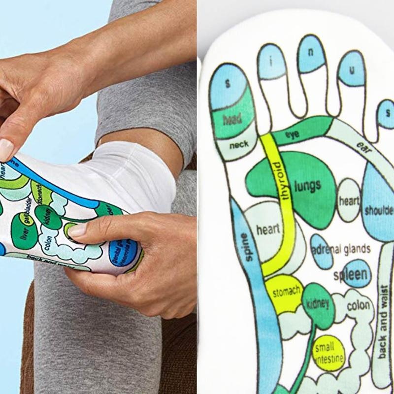 1 Paar Akupressursocken für Fußreflexzonenmassage