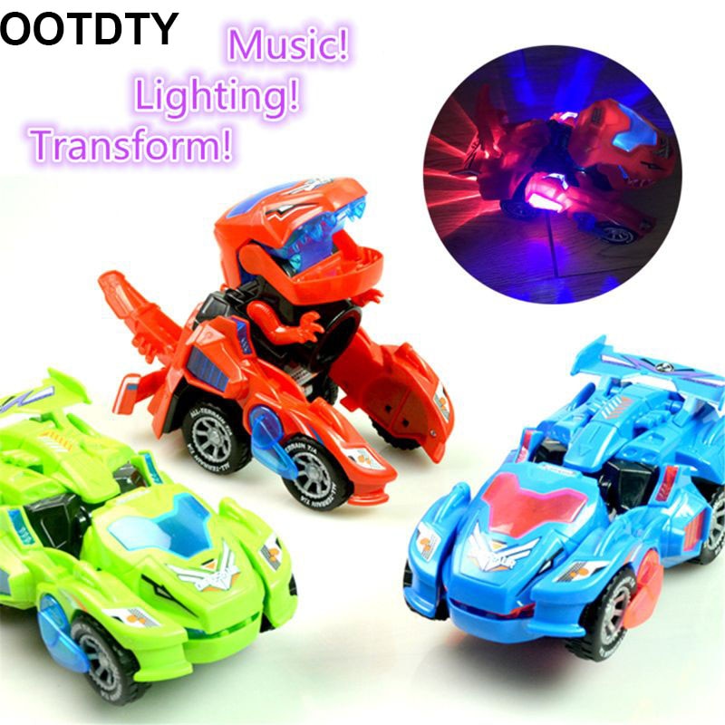 Transformierendes Dinosaurier-LED-Auto Spielzeug