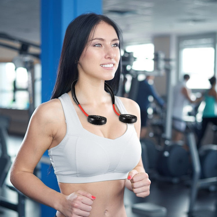 USB-wiederaufladbare tragbare Halsventilator für Training
