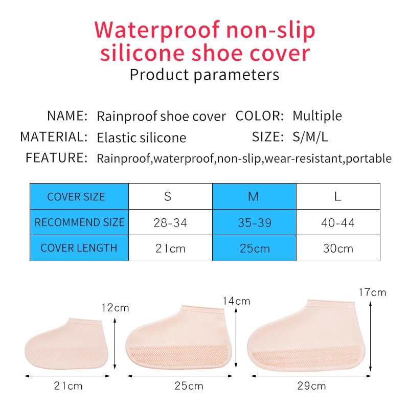 Unisex Wasserdichte Silikon Überschuhe