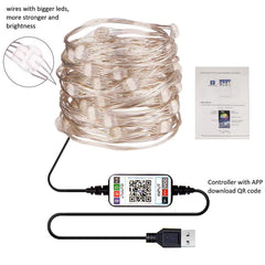 USB LED Bluetooth Lichterkette Weihnachtsbaumdekoration