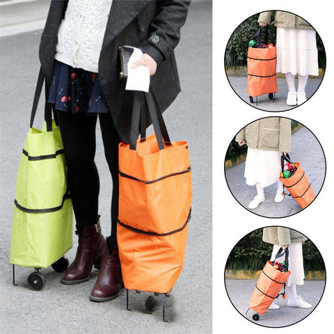 2-in-1 faltbarer Einkaufswagen