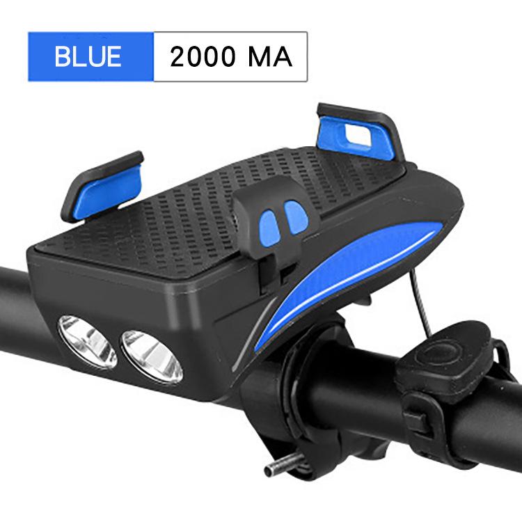 4 in 1 Fahrradtelefonhalter Scheinwerfer Powerbank Hochdezibel-Lautsprecher